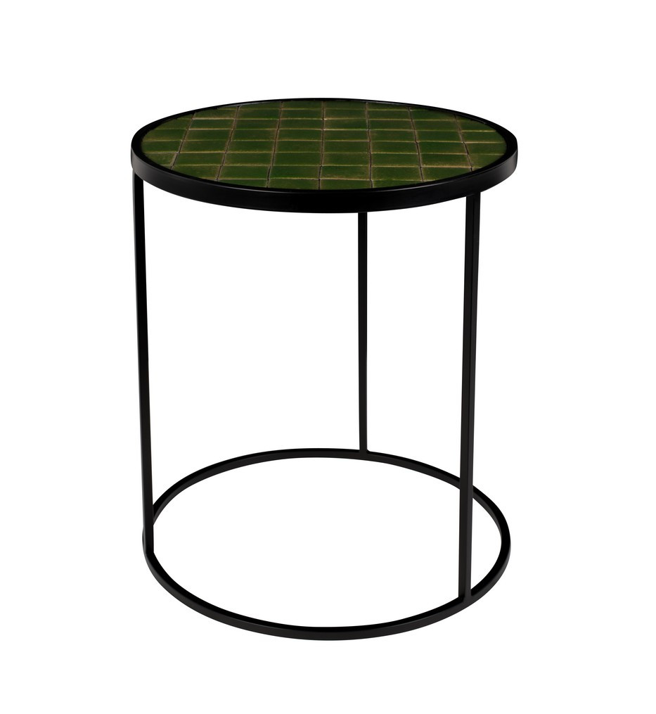 Green Glazed Side Table