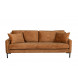 HOUDA - 3 seat brown sofa