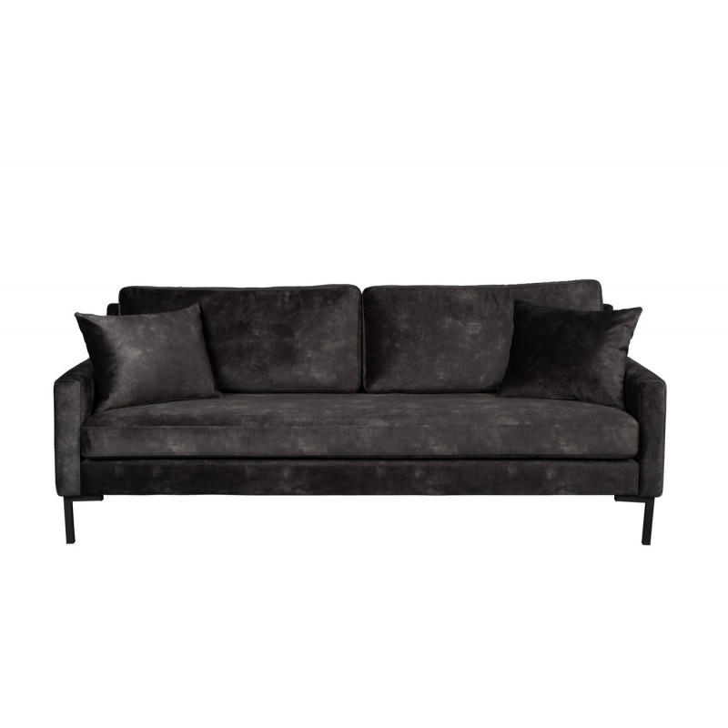 HOUDA - 3 seat dark grey sofa