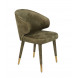 LUNAR - Moss Green velvet Dining chair