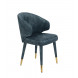 LUNAR - Blue velvet Dining chair