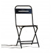 STEEL - Chaise pliante en métal noir