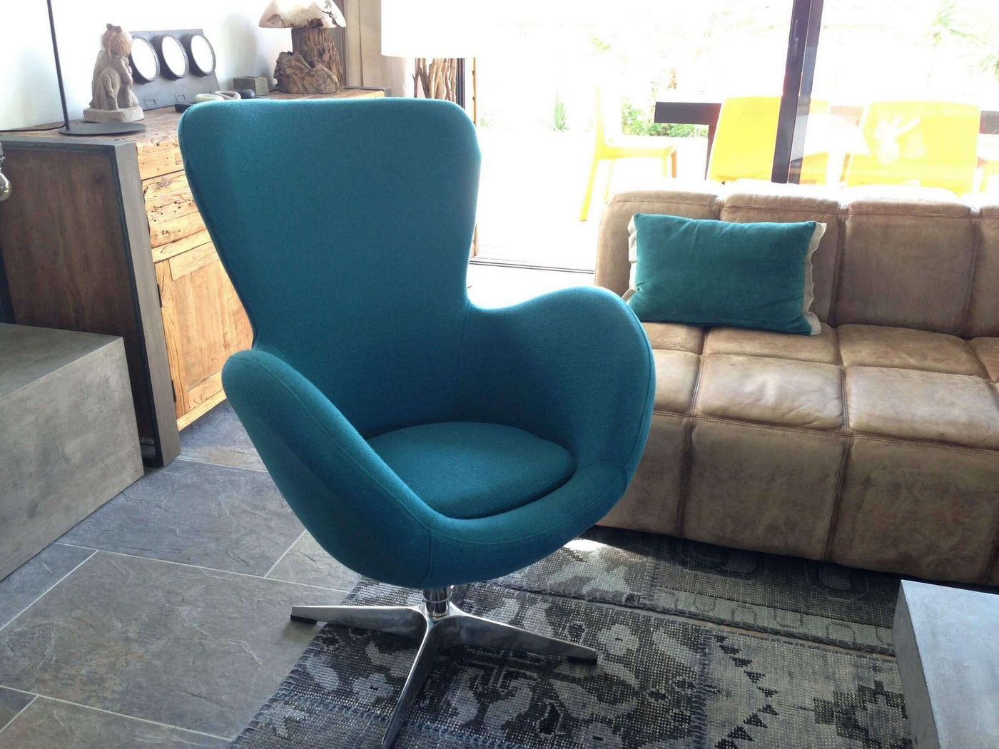 Lagoon blue arm chair