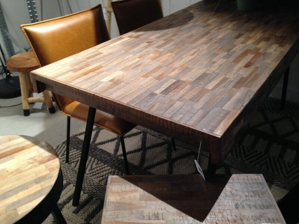 Table 180 recycled vintage wood