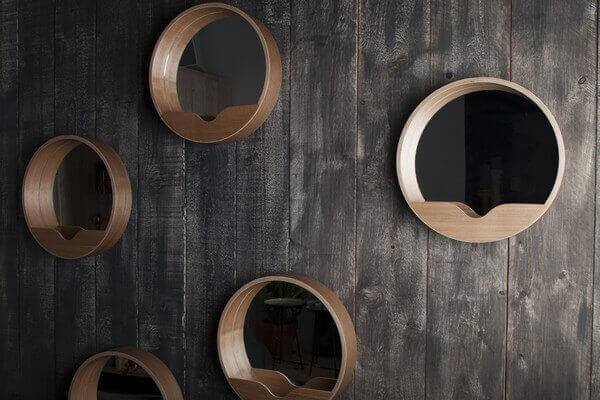 Nature design mirror tendancy eco in wood