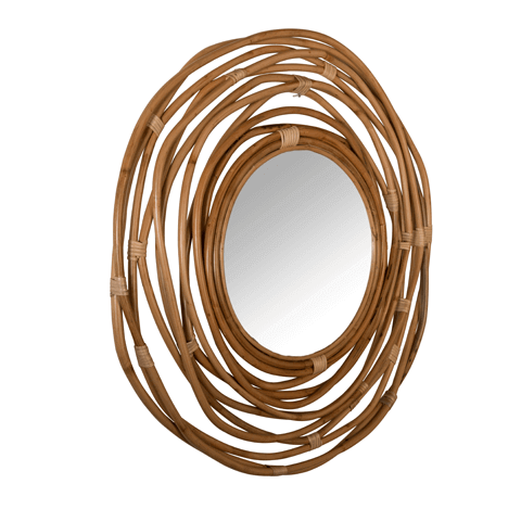 Mirror, original rattan decoration