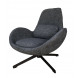SPACE - Contemporary armchair in gray fabric