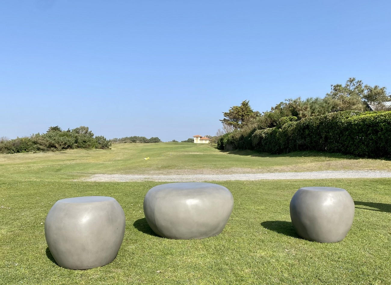 Ensemble de 3 galets en béton