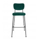 BENSON - Green Retro velvet bar stool