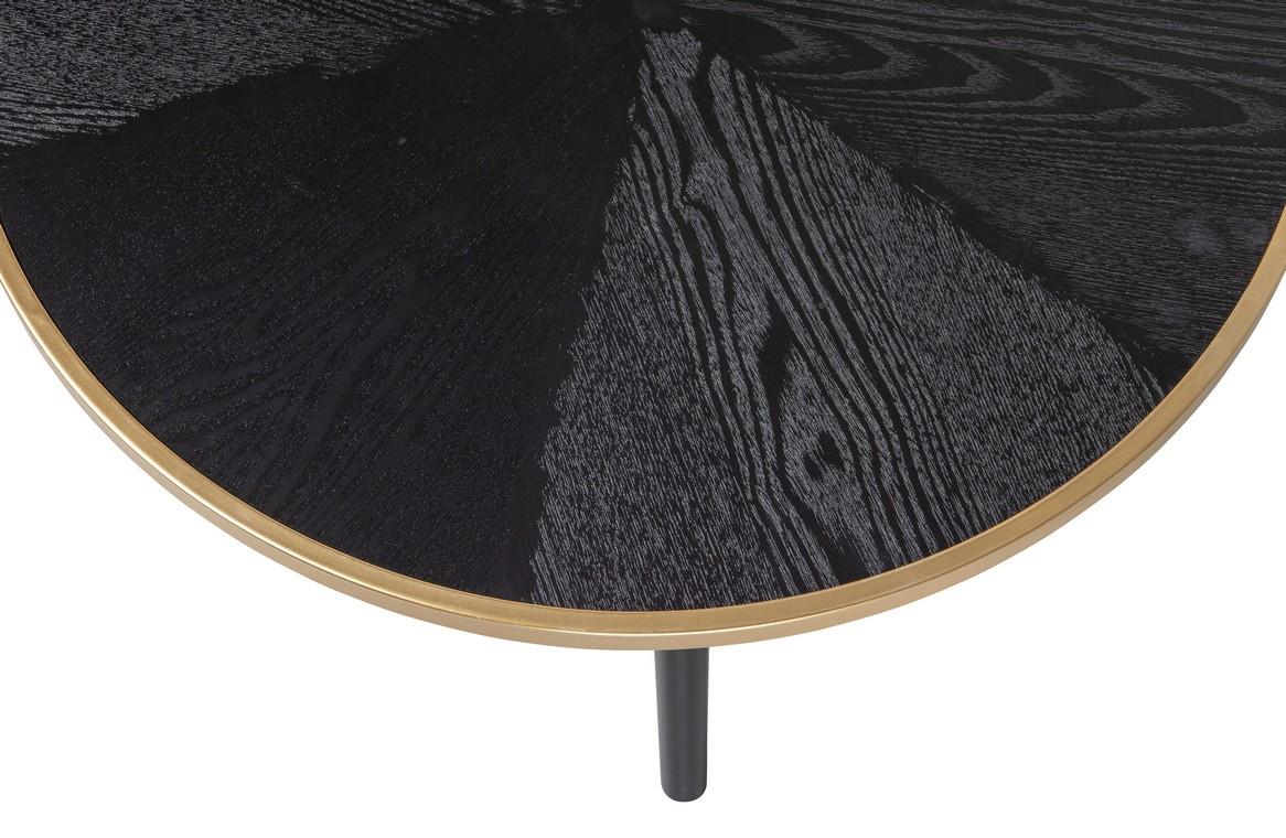 BELLA - Black Round coffee table - top