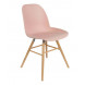 ALBERT KUIP - Pink dining chair with wooden legs