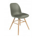 ALBERT KUIP - Green Dining chair with wooden legs