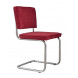 RIDGE - Chaise de repas en velours rouge