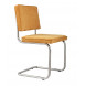 RIDGE - Yellow velvet dining chair