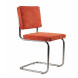 RIDGE - Orange velvet dining chair
