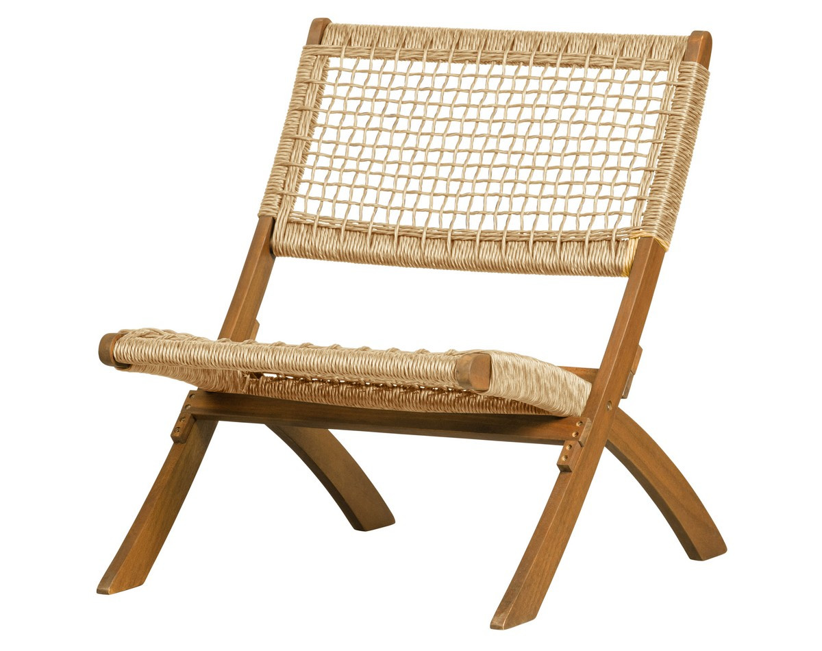 LOIS - Brown foldable outdoor lounge chair