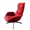 Fauteuil rotatif velours rouge