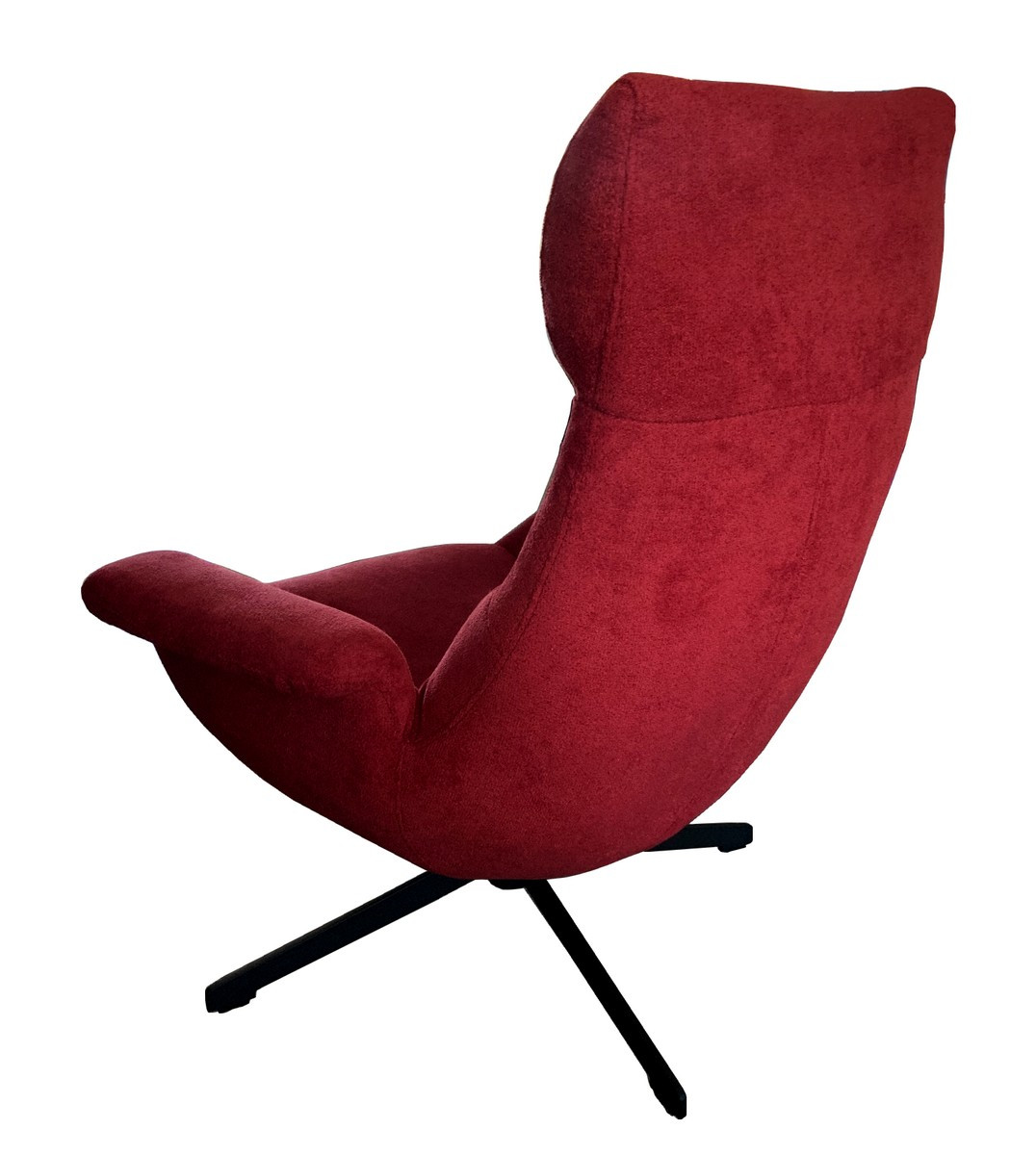 Fauteuil Asti velours rouge