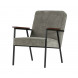 SALLY - Dark grey ribcord arm chair