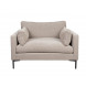 SUMMER - Fauteuil confortable en tissu beige