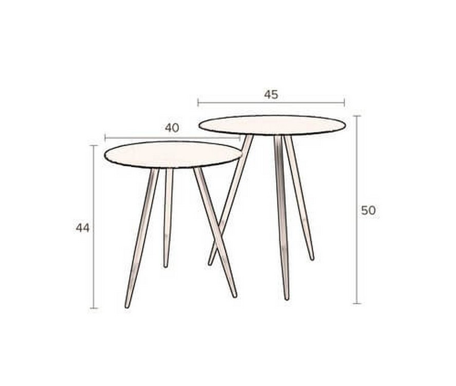 Set of 2 side tables