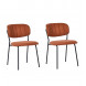 BELLAGIO - 2 orange dining chairs