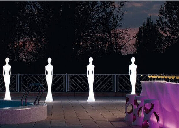 Huge Penelope sculpture by MyYour, luminous decoration for outdoor