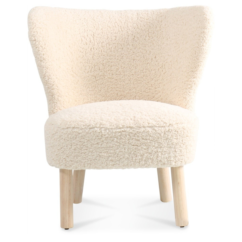 JAZZ - Fauteuil doudou boucle mouton blanc