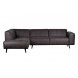 STATEMENT - Ecksofa links 4-Sitzer Eco-Leder grau