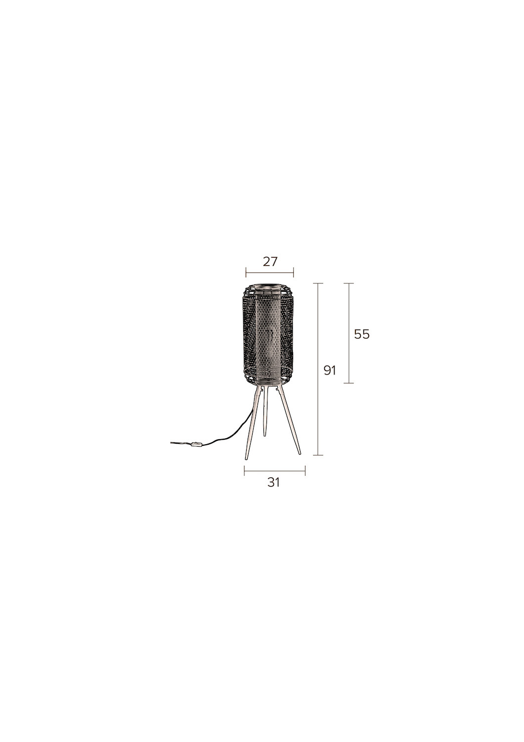 design-Stehleuchte Archer Dutchbone Schema