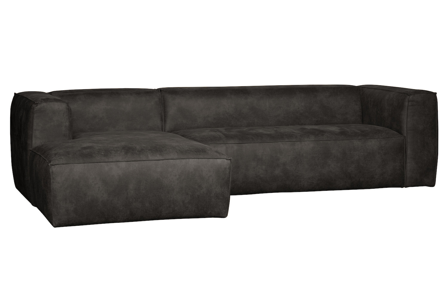 BEAN - Brown Eco Leather 3 Seater Sofa