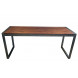 NEVADA - Tisch aus Stahl und dunklem Massivholz L 180