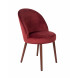 BARBARA - Dark red Velvet dining chair