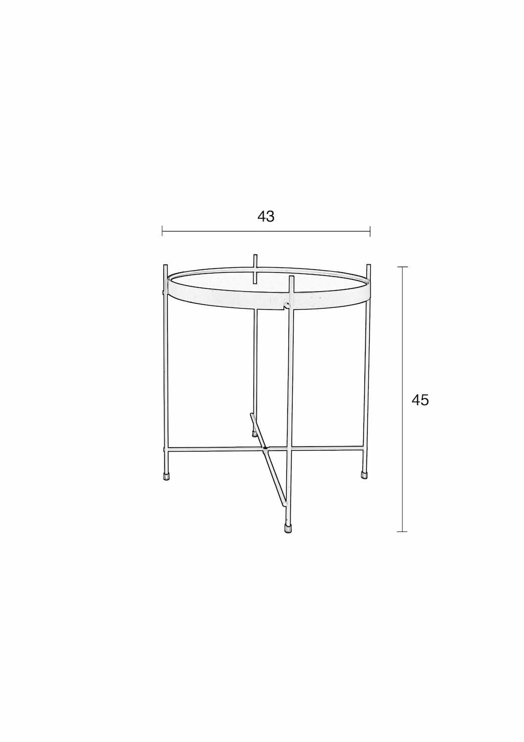 CUPID - Low Silver table Zuiver