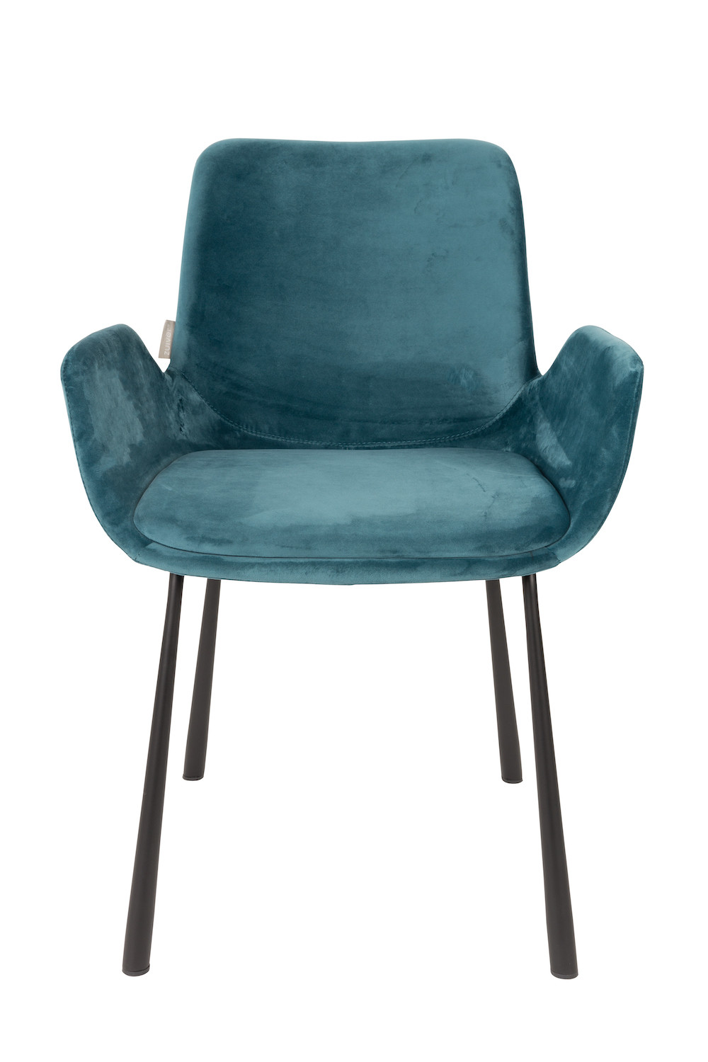 BRIT - Grey velvet dining chair