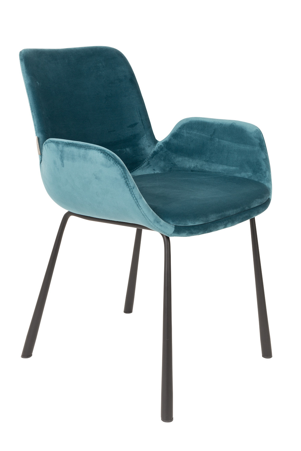 BRIT - Grey velvet dining chair