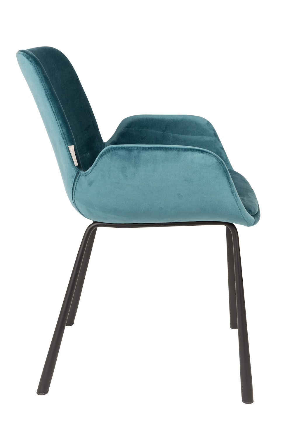 BRIT - Grey velvet dining chair