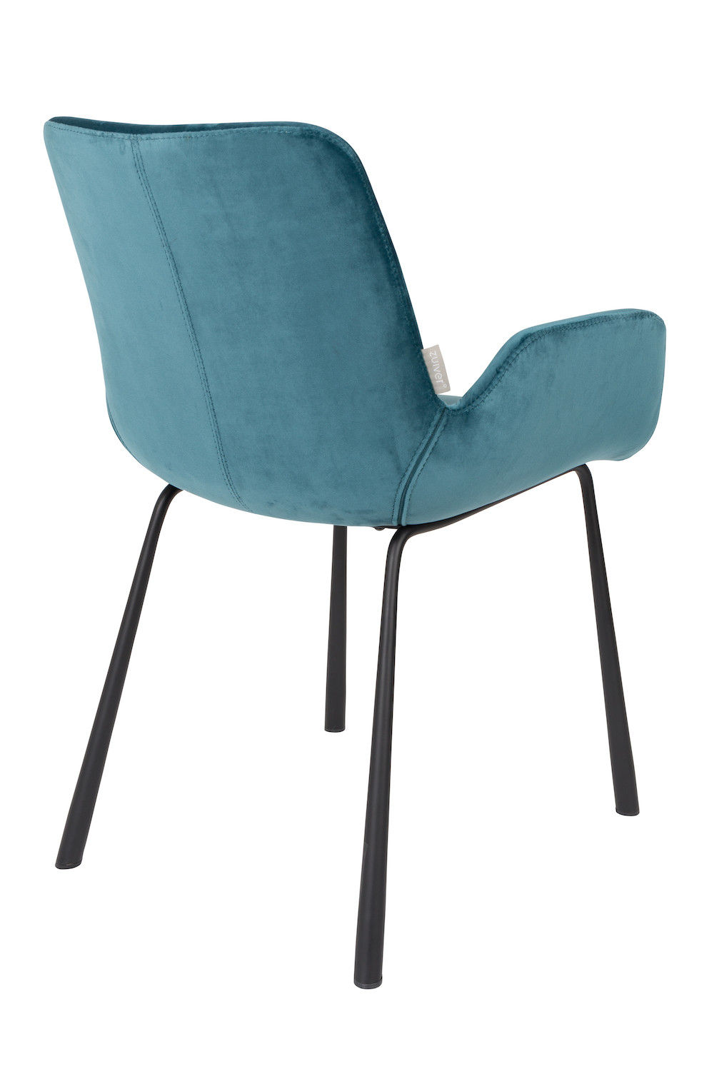 BRIT - Grey velvet dining chair