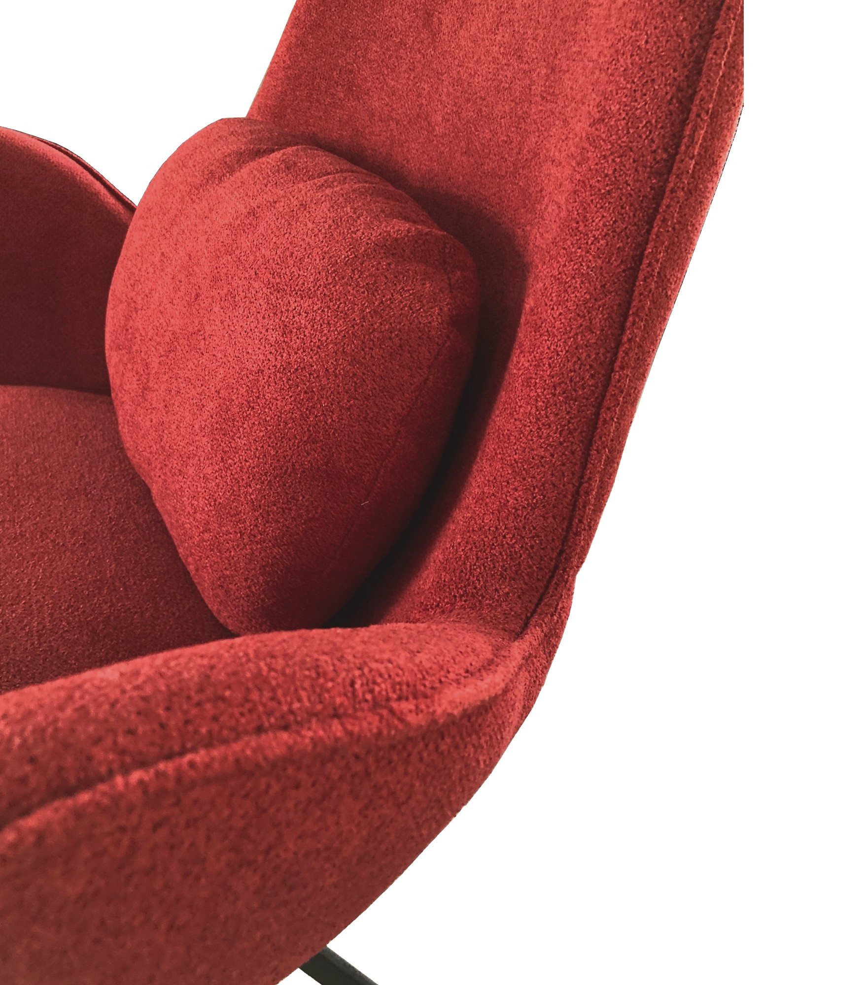 SPACE - Contemporary armchair in red velvet