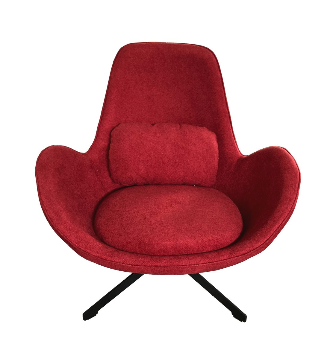 SPACE - Contemporary armchair in red velvet