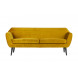 ROCCO - 2-Sitzer-Sofa aus Velours L187, ockergelb