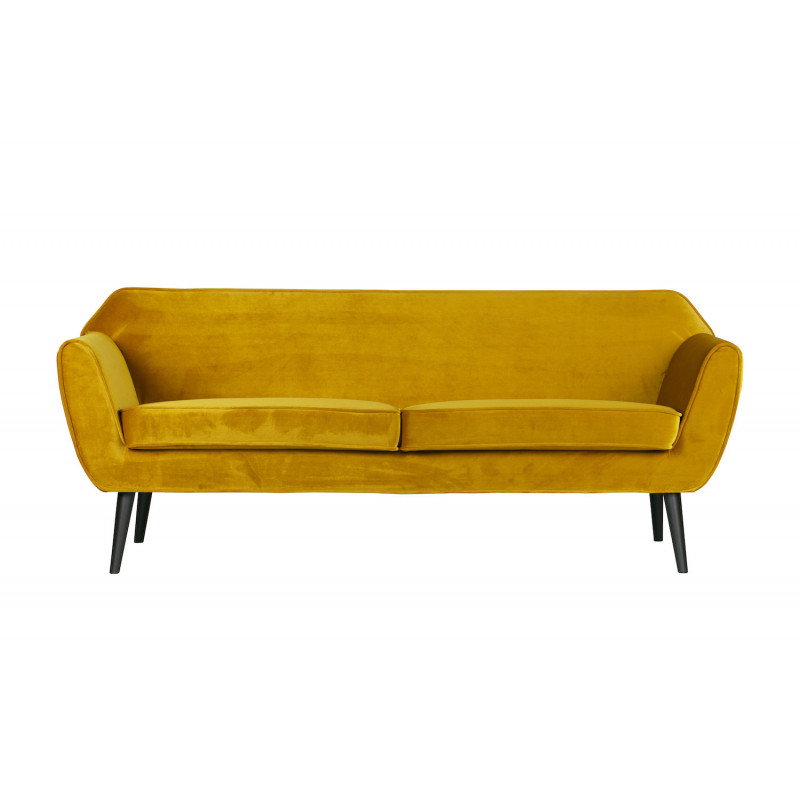 ROCCO - Ochre velvet sofa
