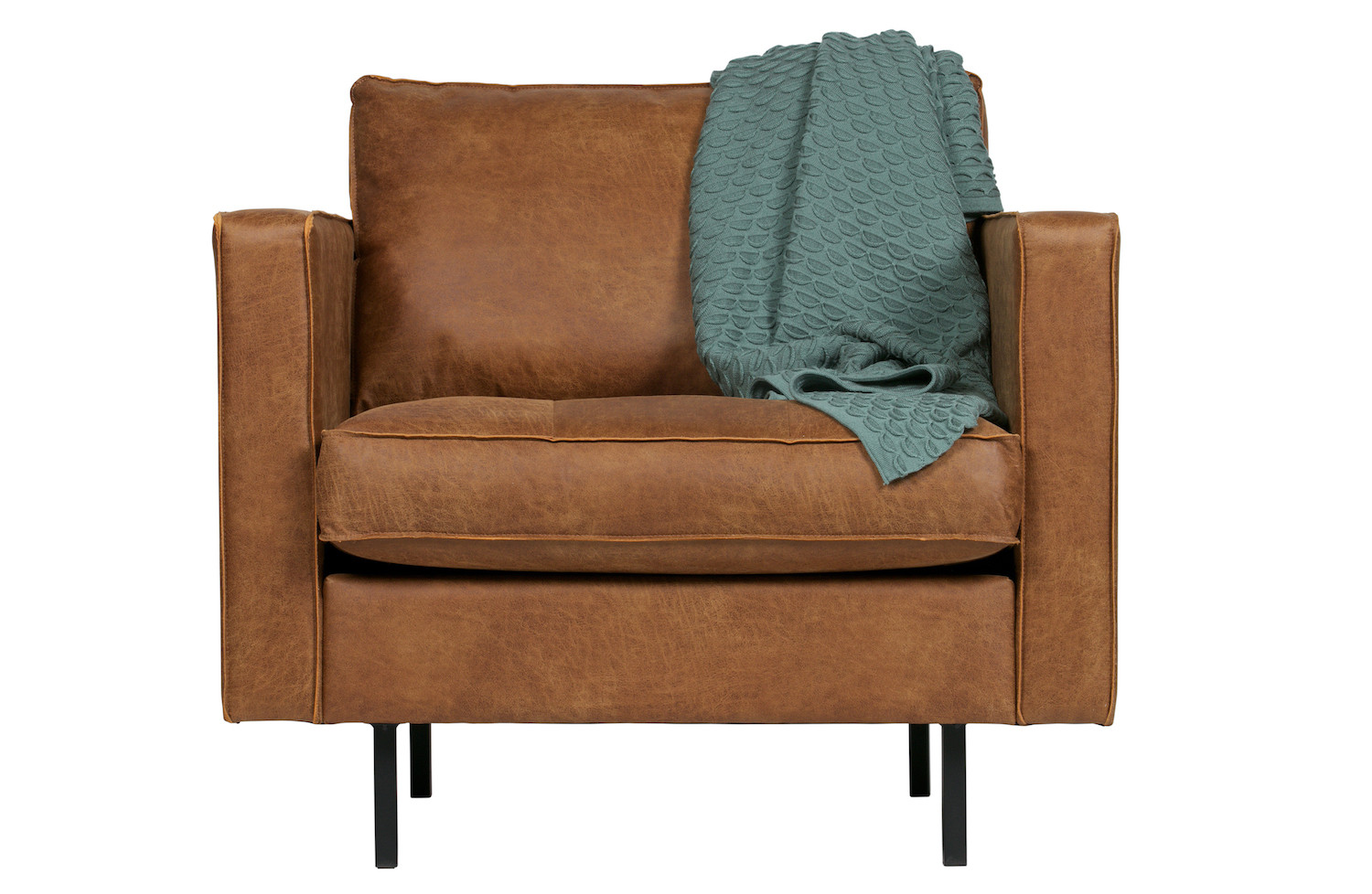 RODEO - Fauteuil vintage en cuir cognac