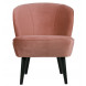 SARA - Sillón de terciopelo rosa