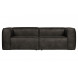 BEAN - Black eco leather 3 Seater Sofa