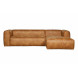 BEAN - Right corner sofa 5 seats brown eco leather  L305