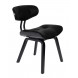 BLACKWOOD NEGRO - Silla con aspecto de cuero negro