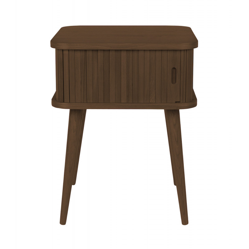 BARBIER -Punkttisch aus Holz in Walnuss-Finish