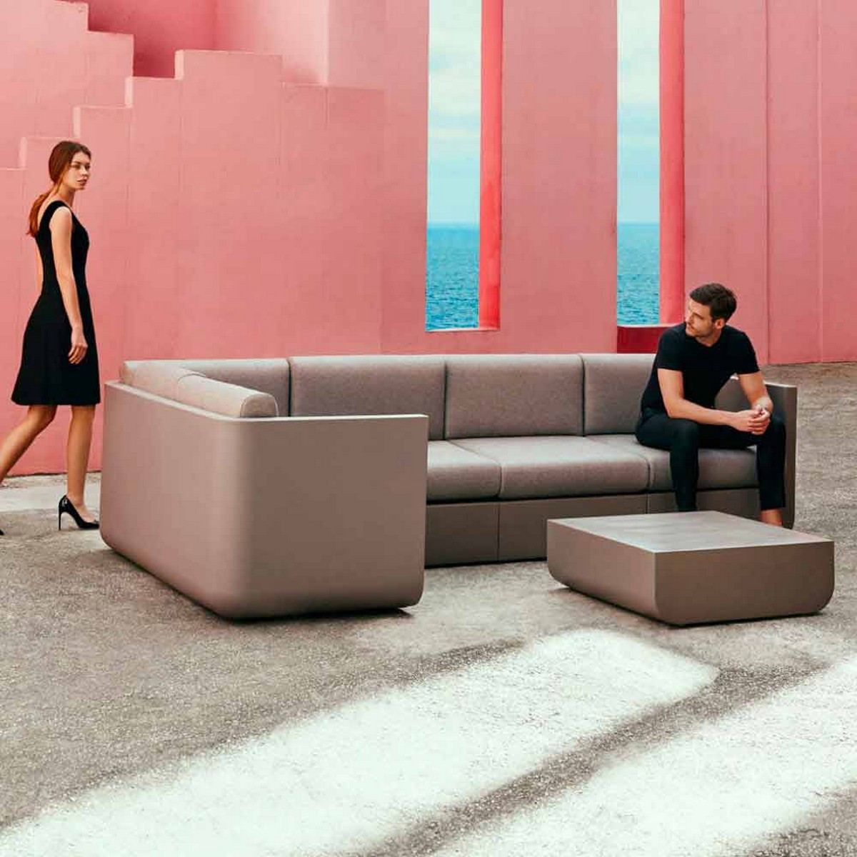 Modernes Outdoor-Ecksofa