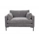 SUMMER - Comfortable love seat in grey fabric